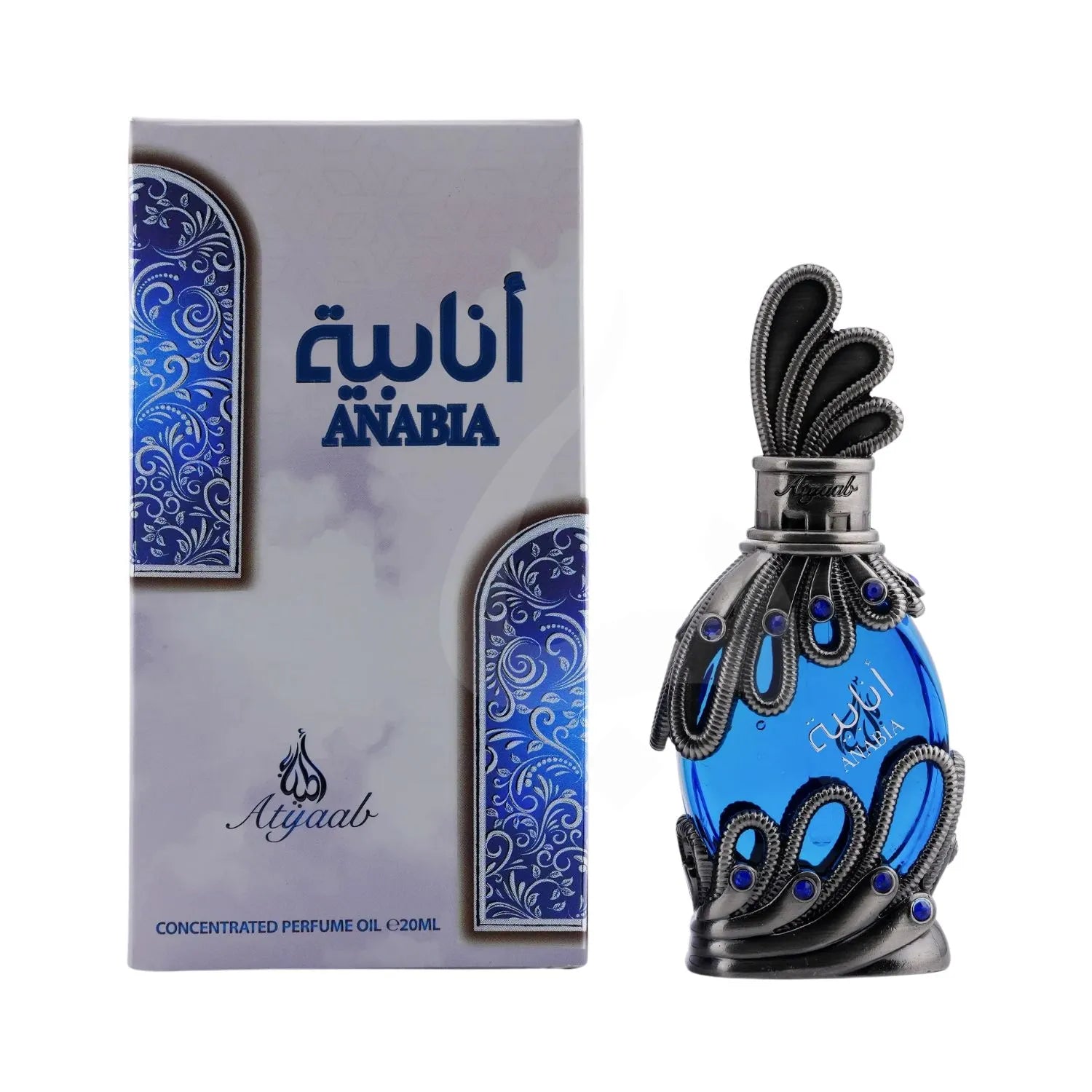 Anabia Blue Perfume Oil Packaging