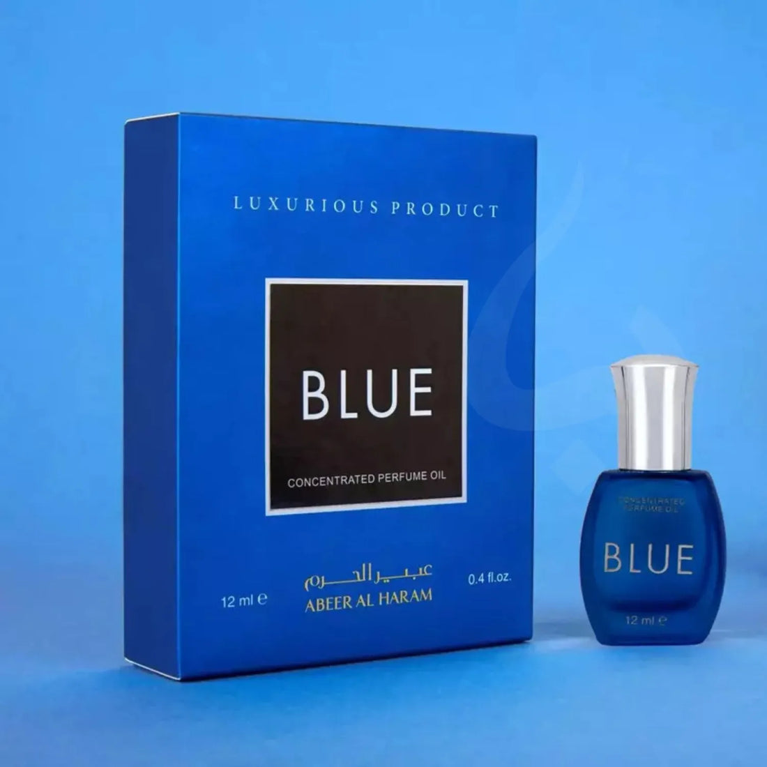 Blue Perfume Oil Bottle