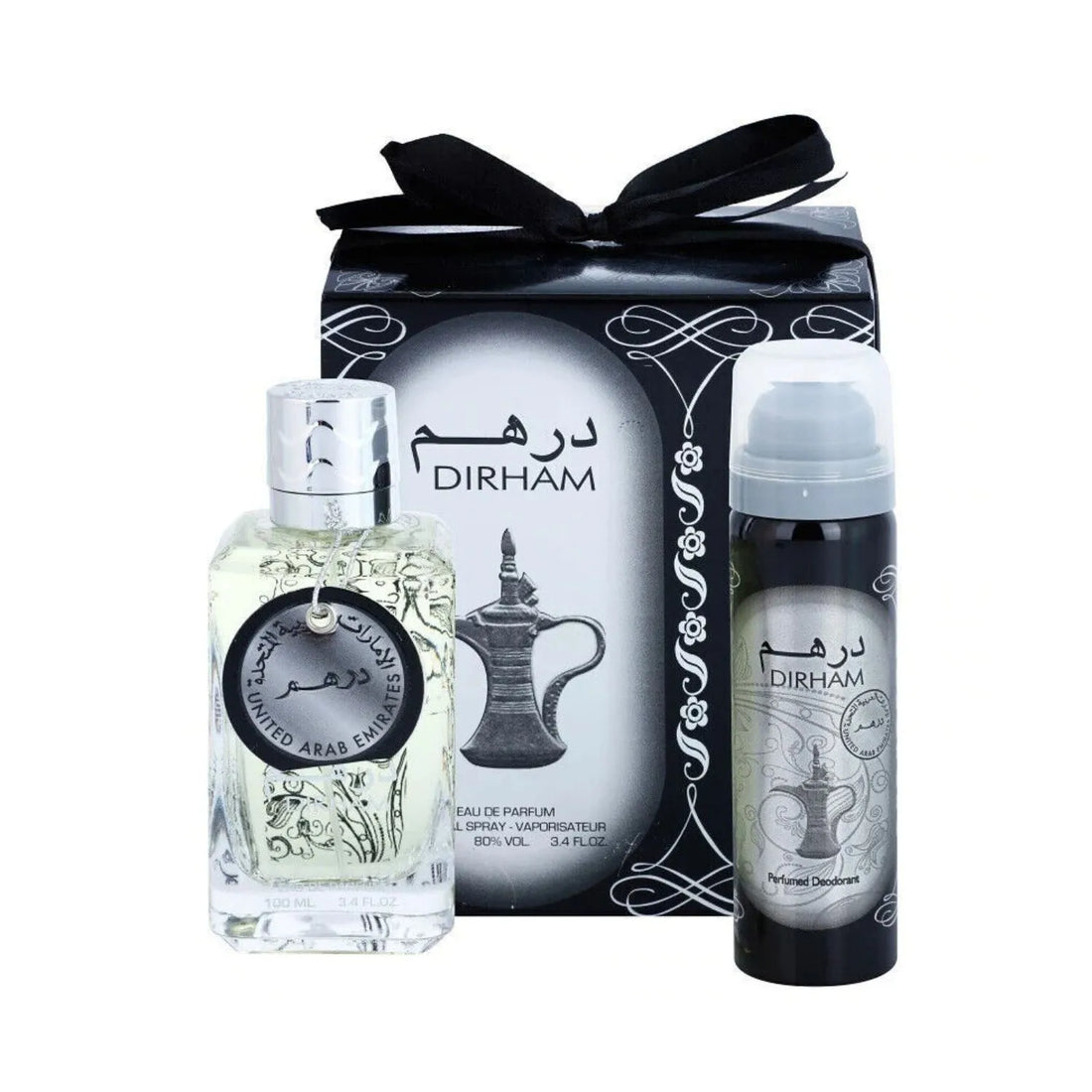 Dirham Silver Perfume Spray 100ml + Deodorant body spray 50ml Combo (U)
