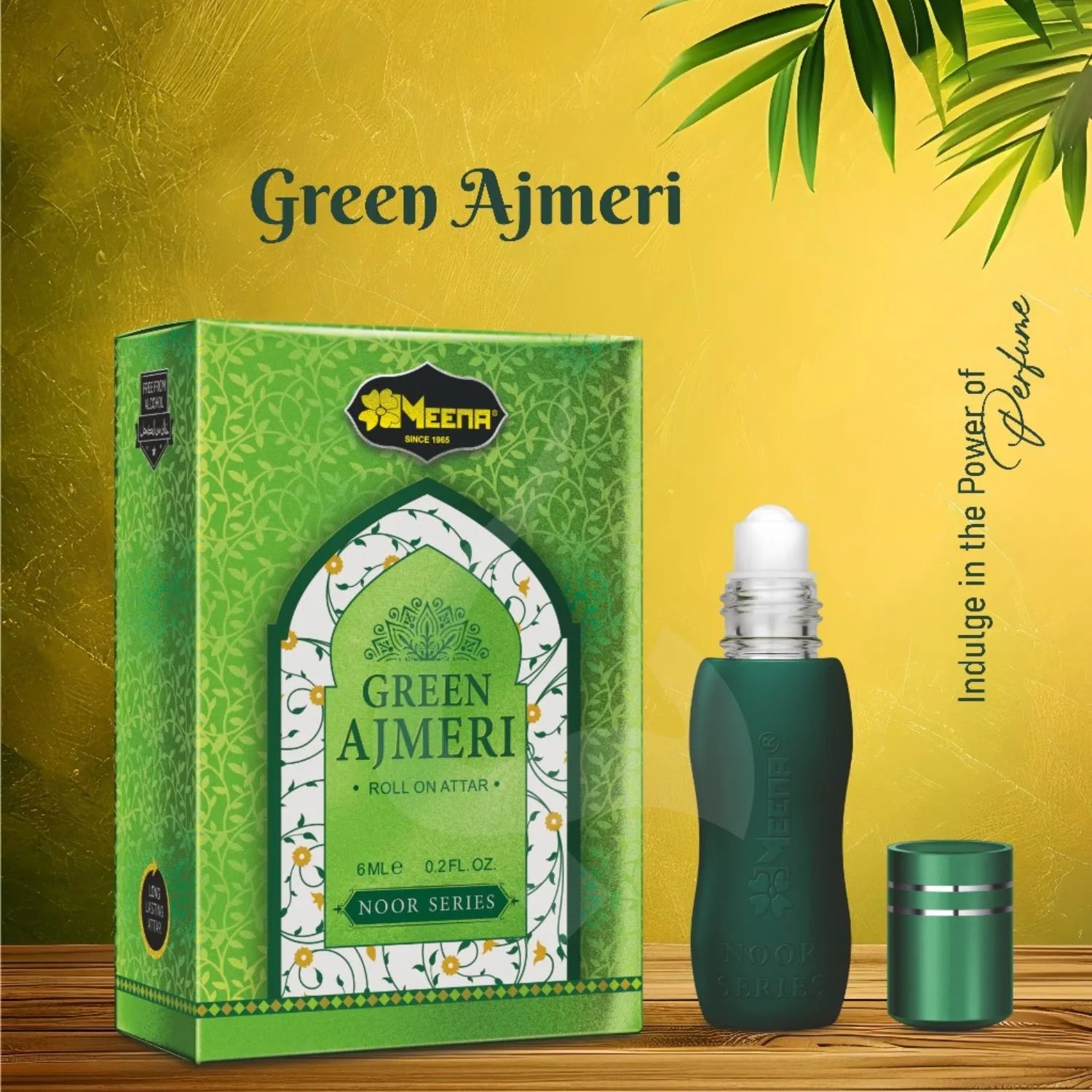 Green Ajmeri Perfume Oil Display