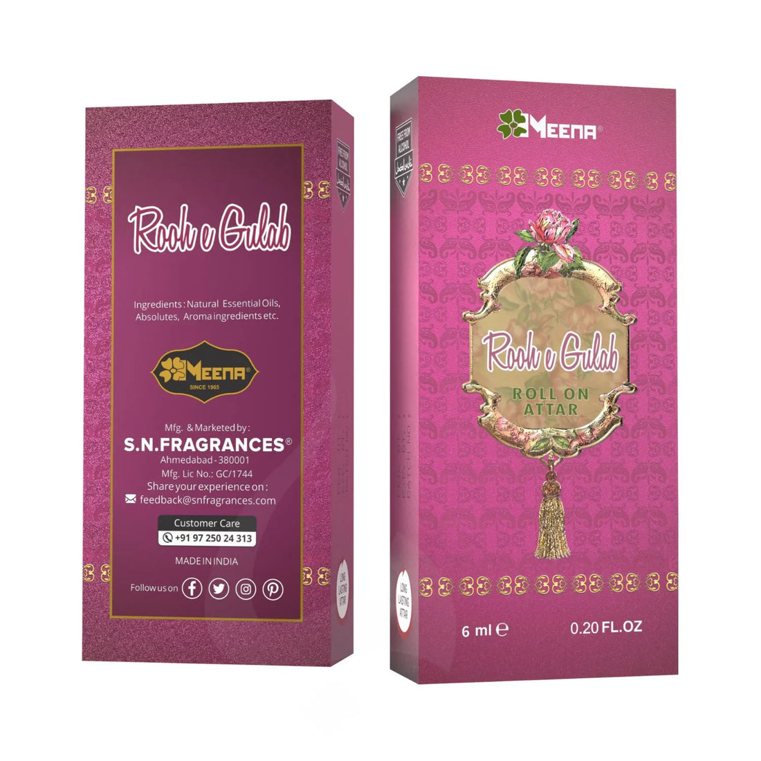 RoohE Gulab Perfume Oil Bottle