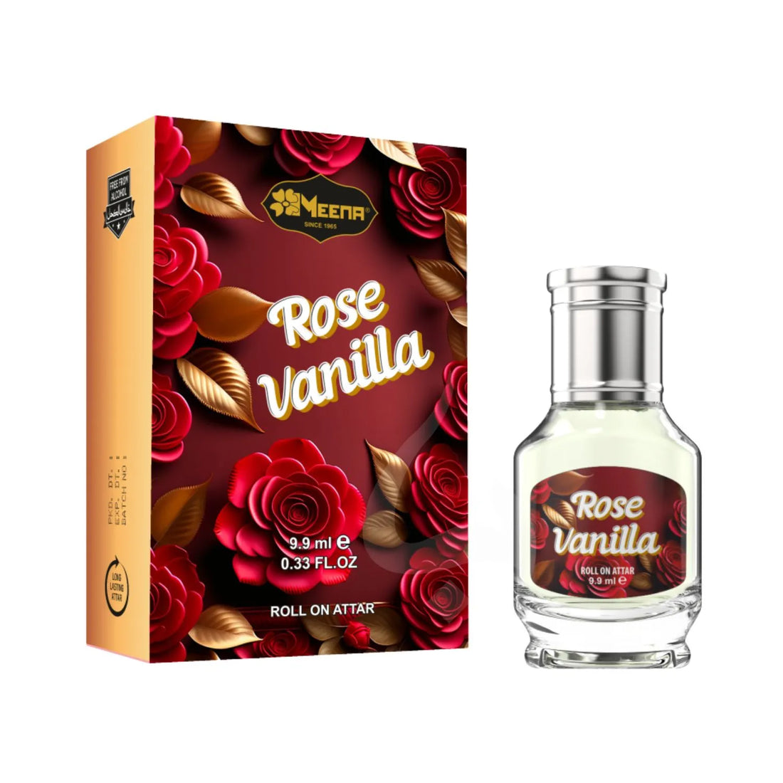 Rose Vanilla Perfume Oil Bottle